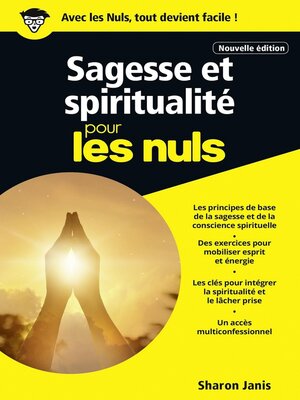 cover image of Sagesse et spiritualité pour les Nuls, poche